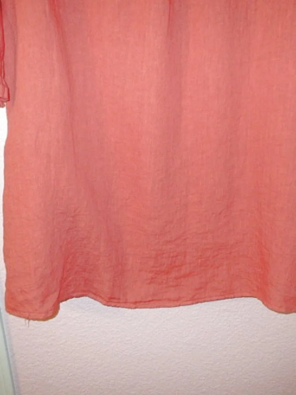 Italian Linen Dress Womens L Pockets Shirt Shift Oversized Roll Tab Beach Resort